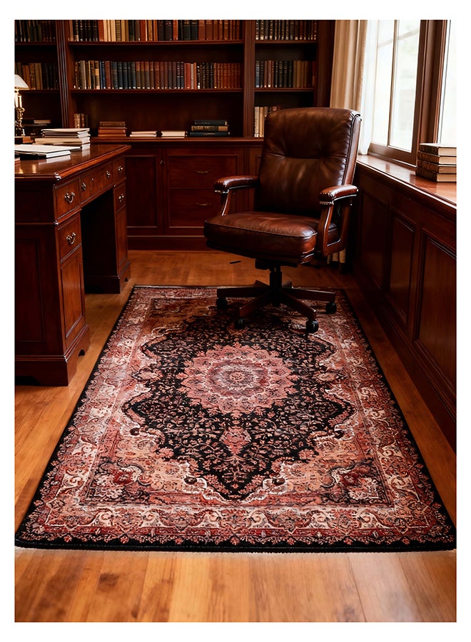 Noon East Carpet Rug Anti-Slip-  Size- 274 x 366 cm - 9x12 ft | Royal Heritage Design | Color- Red & Black| Ideal as Carpets for Living room, Bedroom & Office. Perfect for large spaces - Image 4